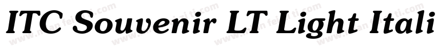 ITC Souvenir LT Light Italic字体转换
